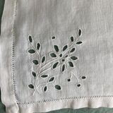 Embroidered tea tablecloth and towels