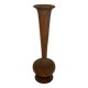 Old trumpet-shaped wooden vase