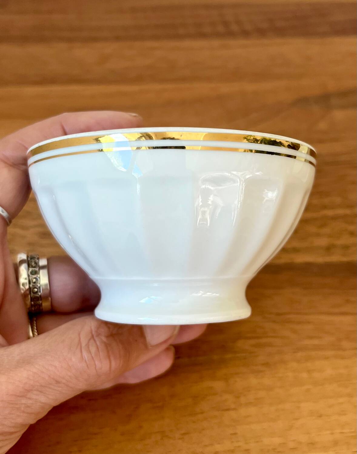 Antique faceted bowls