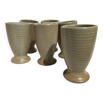 6 Mazagrans Grès Village France beige blond
