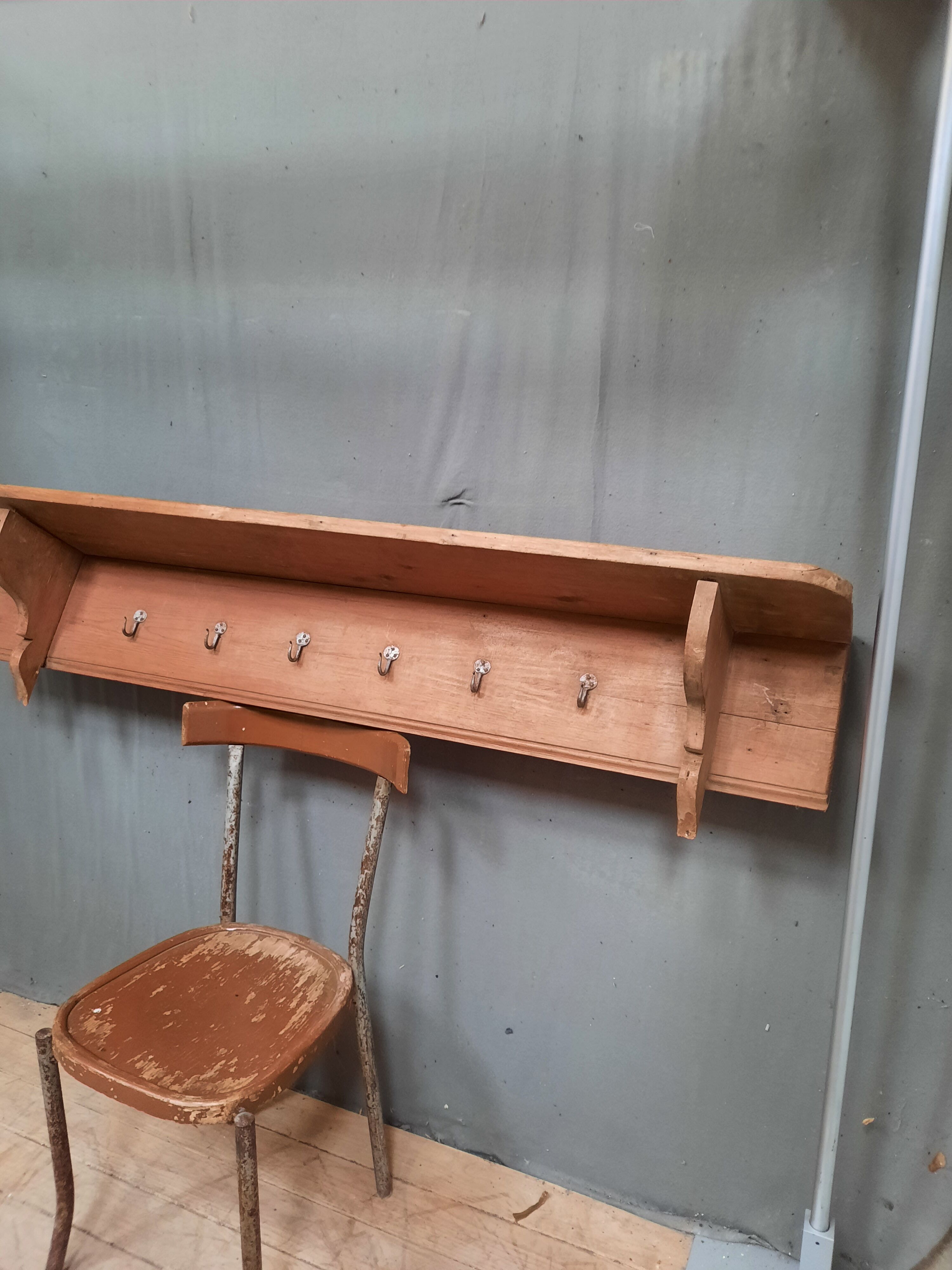 Rustic wall coat rack