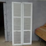 Old wooden shutters louvers 2 leafs