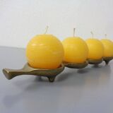 Brutalist Bronze Candleholder by Michael Harjes, 1960s