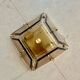 Veca ceiling light in glass and brass, Italy 1970