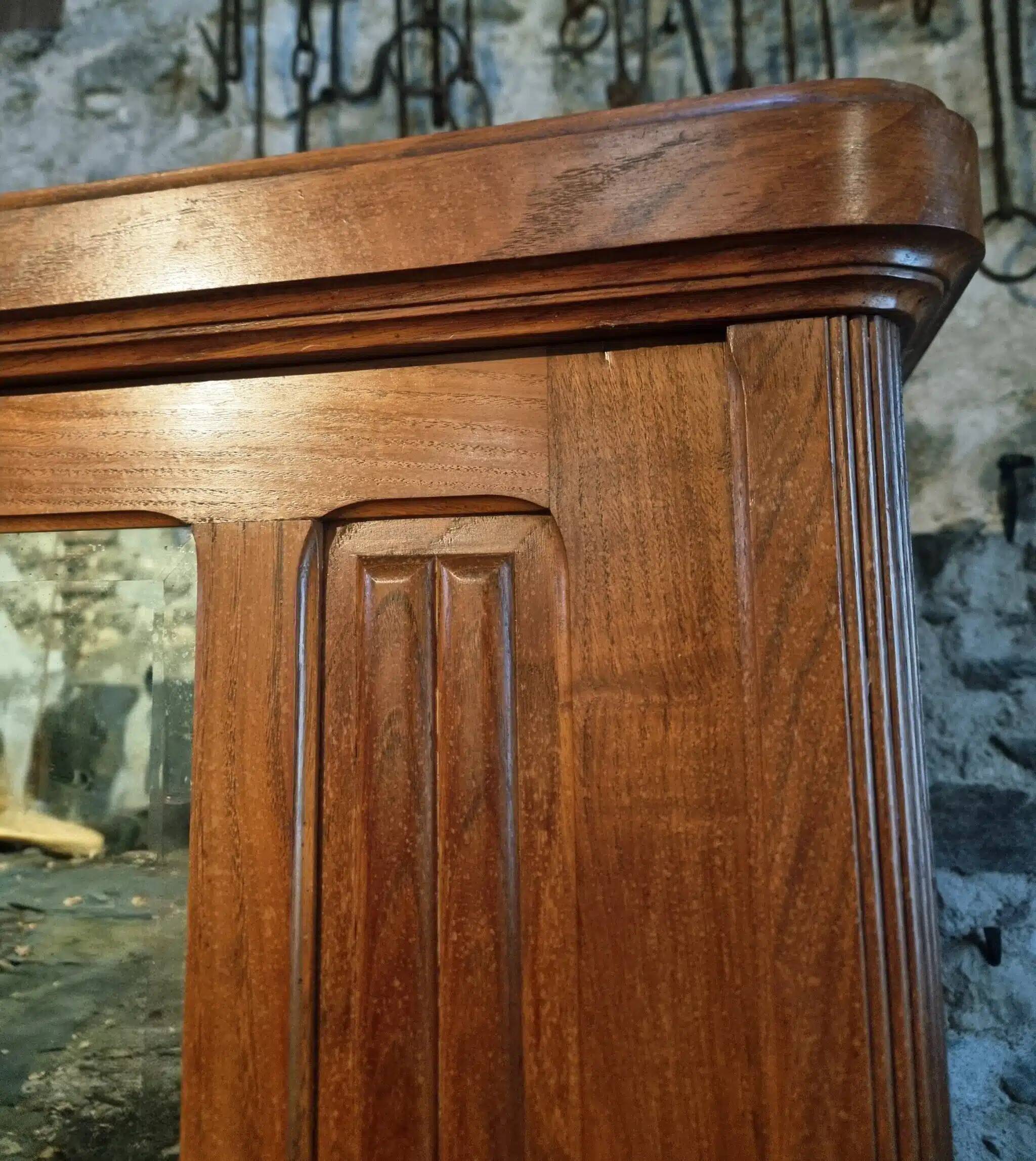 French antique oak wardrobe from the 1930s.