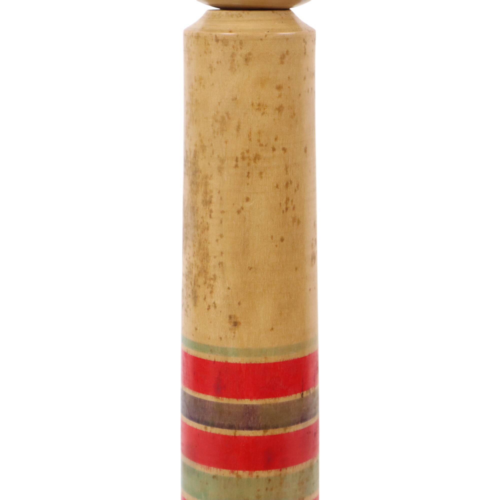 Large Kokeshi Doll XL Size Hand Painted Wood Japan Showa 48cm