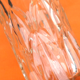 Vase de style art déco  verre moulé transparent / décor géométrique