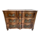 Commode arbalète style Louis XIV - Noyer massif