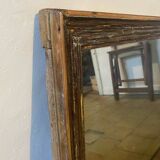 Antique solid oak mirror