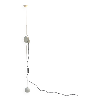Italian Adjustable White Floor-to-Ceiling Floor Lamp, 1980s