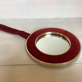 Old garnet velvet mirror