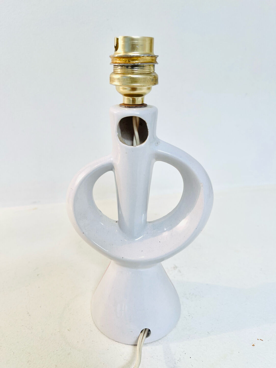 Small floral ceramic lamp – 1950s