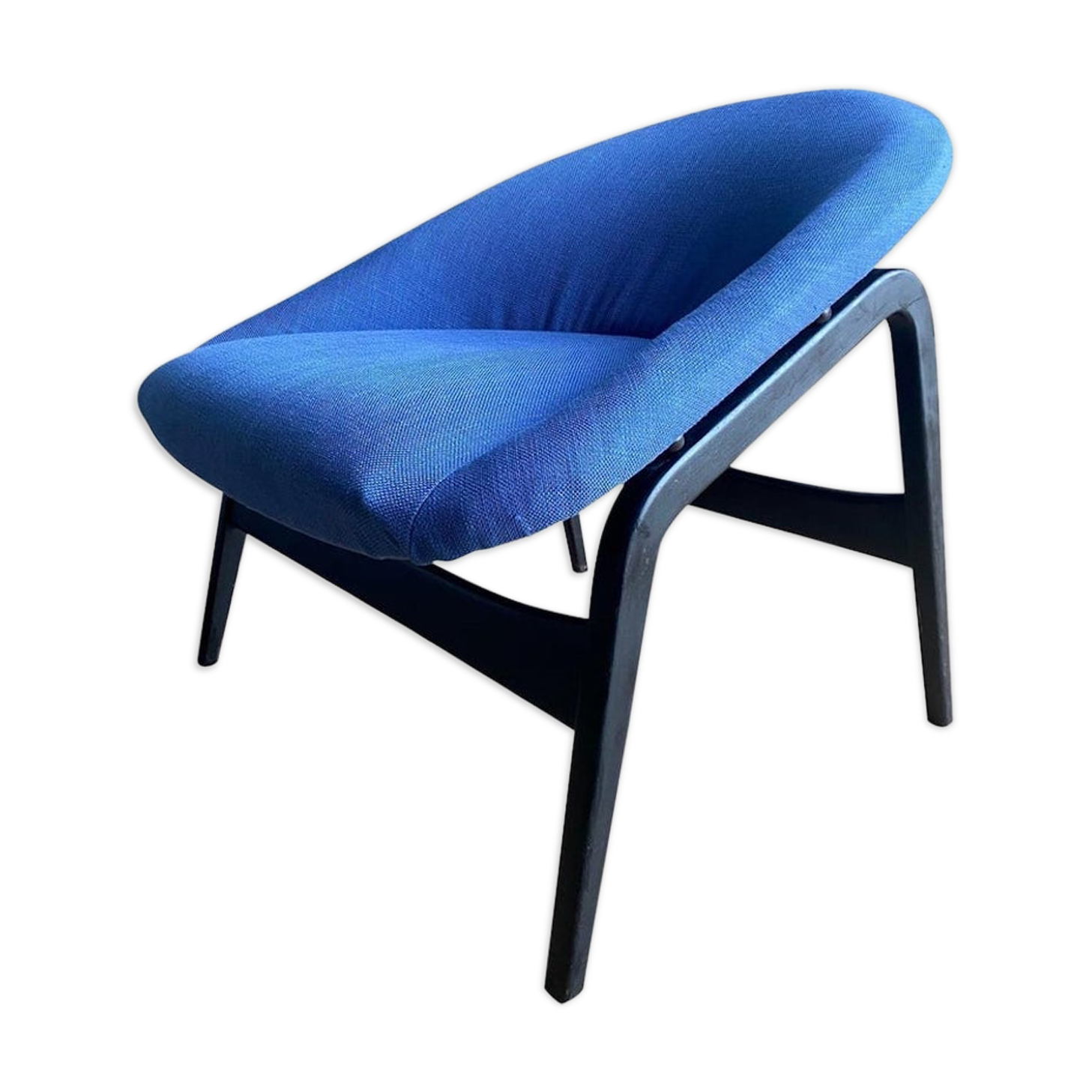 Fauteuil de salon bleu, modèle Columbus, Hartmut Lohmeyer pour Artifort, années 1950