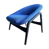 Fauteuil de salon bleu, modèle Columbus, Hartmut Lohmeyer pour Artifort, années 1950