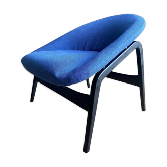 Fauteuil de salon bleu, modèle Columbus, Hartmut Lohmeyer pour Artifort, années 1950