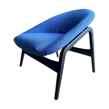 Fauteuil de salon bleu, modèle Columbus, Hartmut Lohmeyer pour Artifort, années 1950