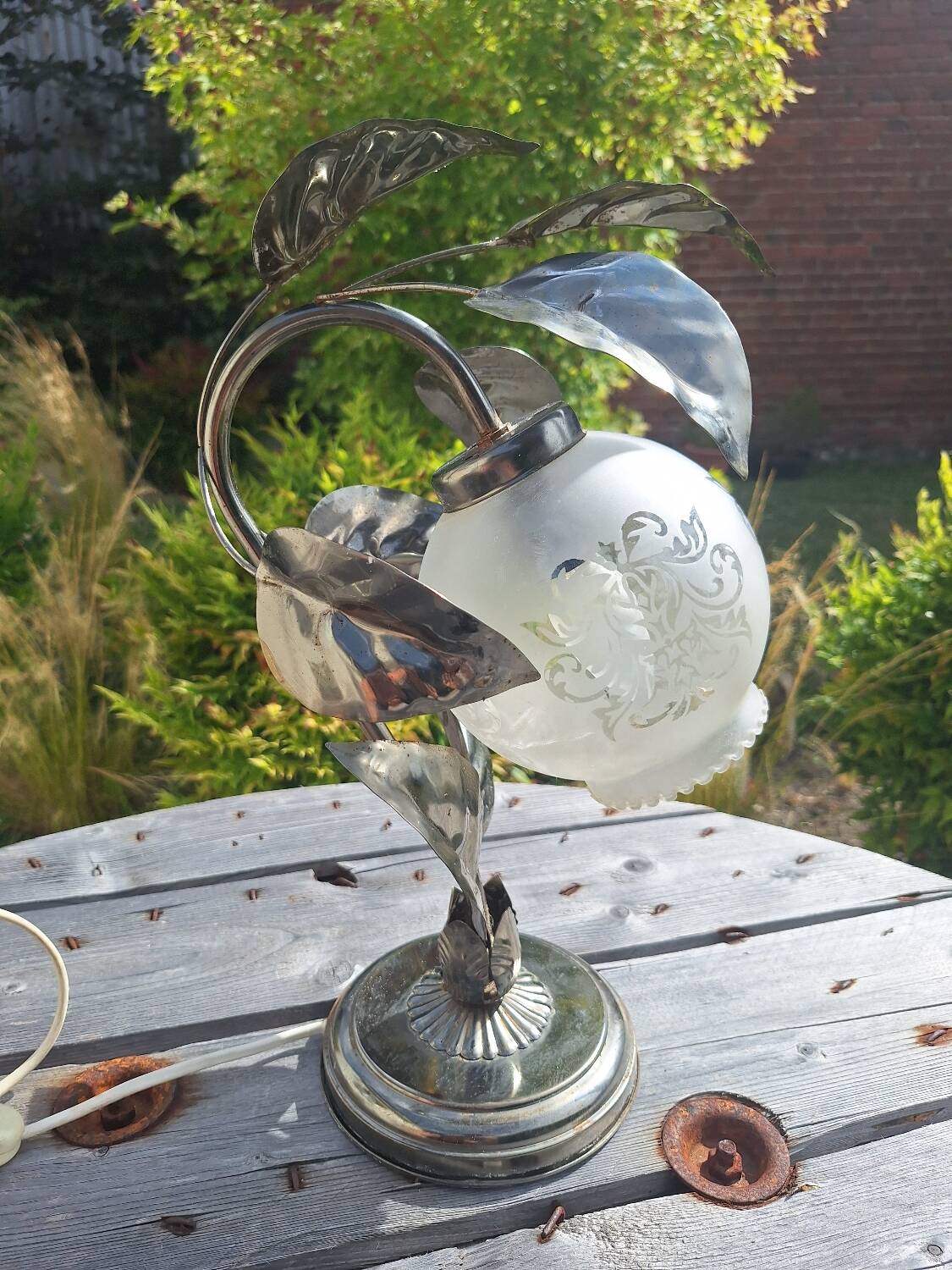 Lampe feuilles 1970