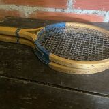 Paire de raquettes de tennis anciennes Majestic en bois, années 50