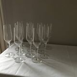 13 “Grand Siècle” flutes in Baccarat crystal