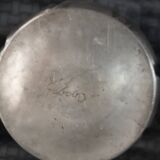 Vase ball Art Deco pewter signed Eugene Alice Chanal