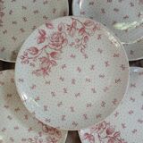 7 antique dessert plates Gien