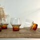 5 LUMINARC France glasses with amber feet