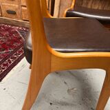 Set of 4 Scandinavian elm gondola chairs