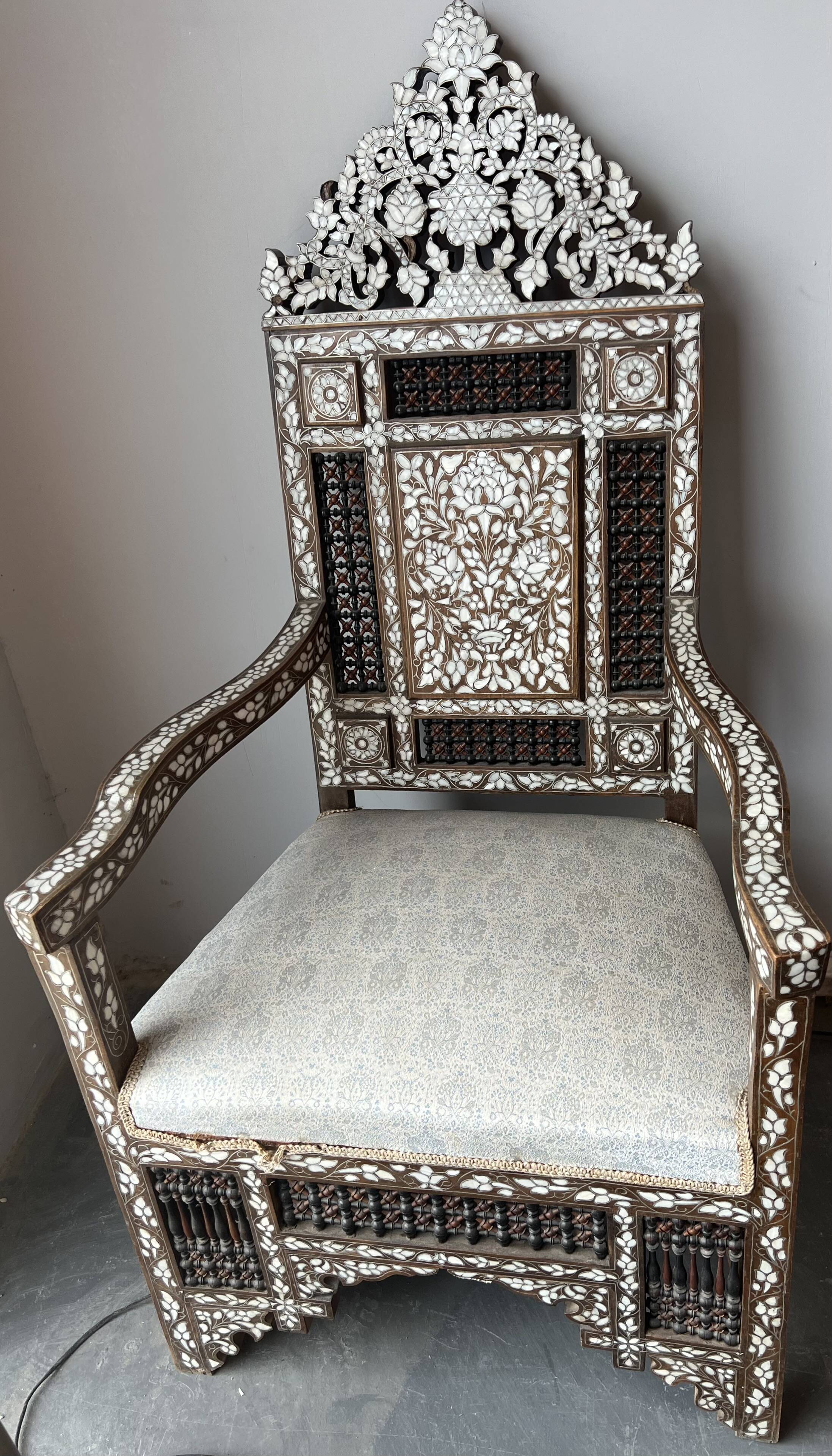 Pair of Syrian armchairs