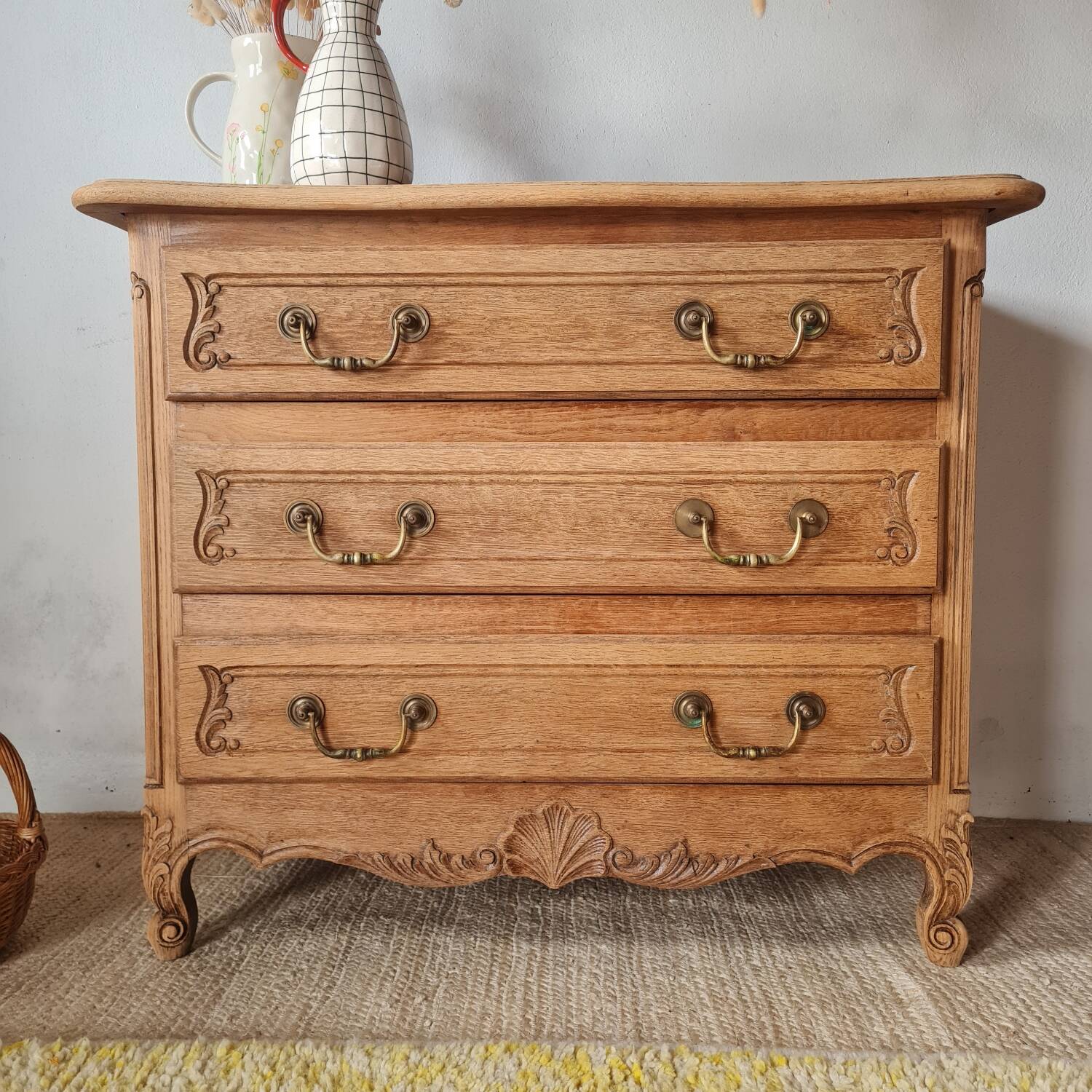 Antique solid wood commode