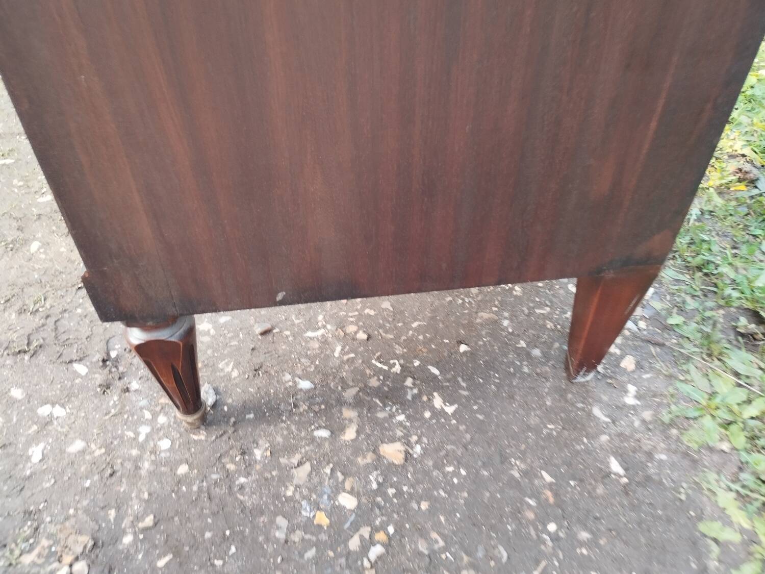 Antique Louis XVI style corner unit with marble top