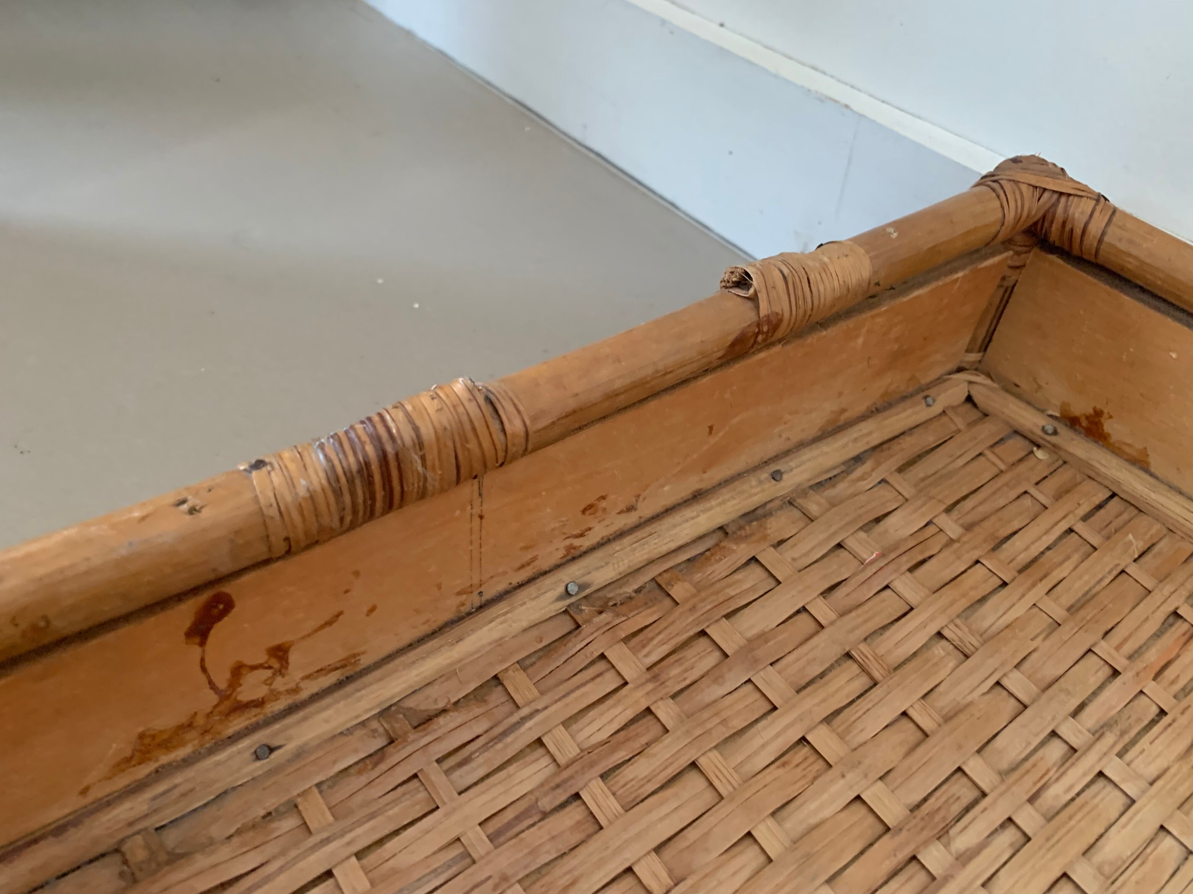 Vintage rattan basket