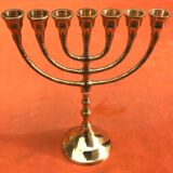 Menorah Chandelier 7 branches Polished Brass