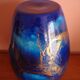 Blue and gold ceramic vase