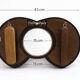Art Deco mirror from the Amsterdam School, oak and brass set from the 1920s.