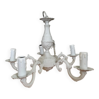White patina bronze chandelier
