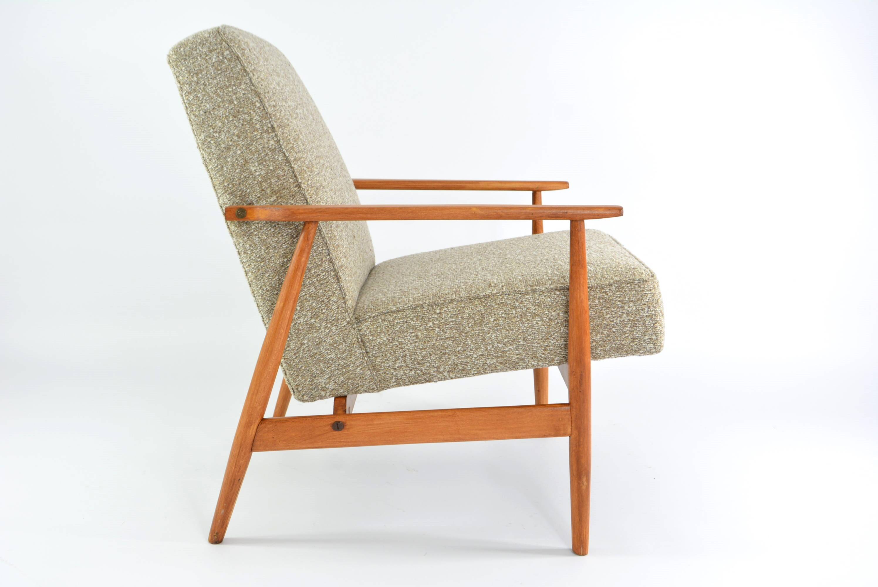 Fauteuil fox chiné beige et crème