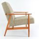 Fauteuil fox chiné beige et crème