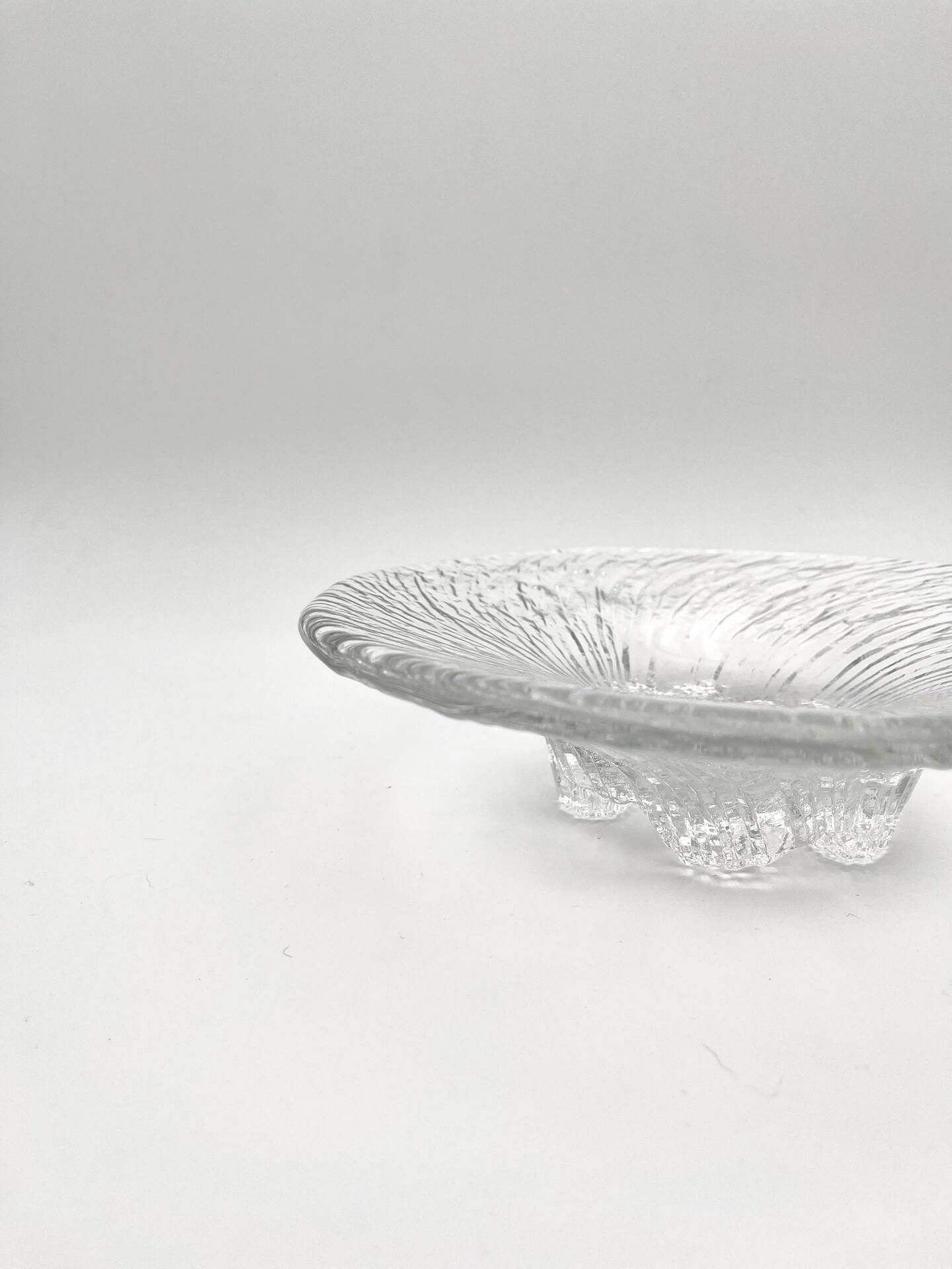 Coupe Tapio Wirkkala Iittala Avanti Crystal Givre Brutalist 25cm
