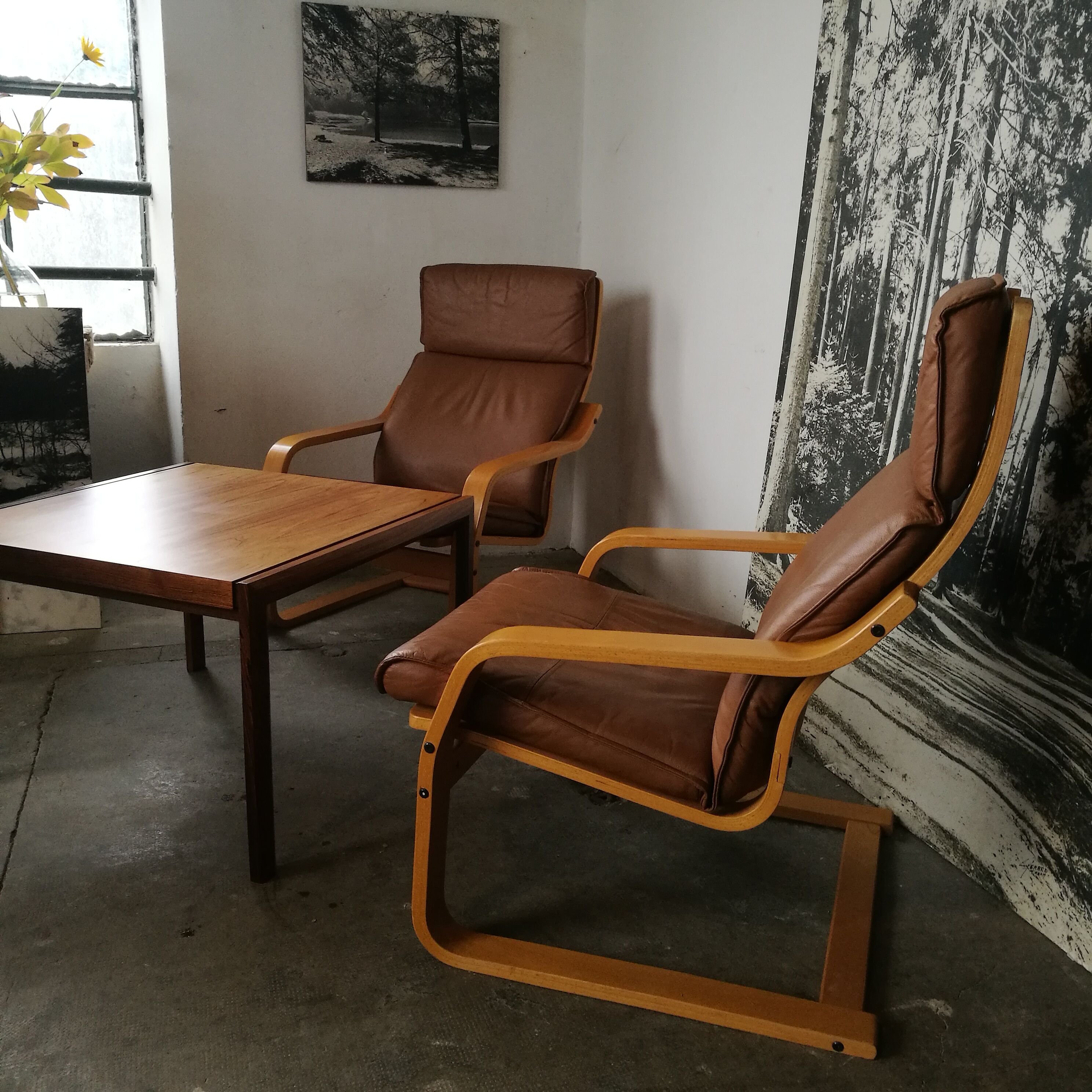 Pair of "Poang" armchairs by Noboru Nakamura