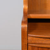 Mid-century teak shelf with pull-out top, 1970s
