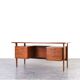 Mid-Century Danish Teak Executive Desk by Kai Kristiansen for FM Møbler