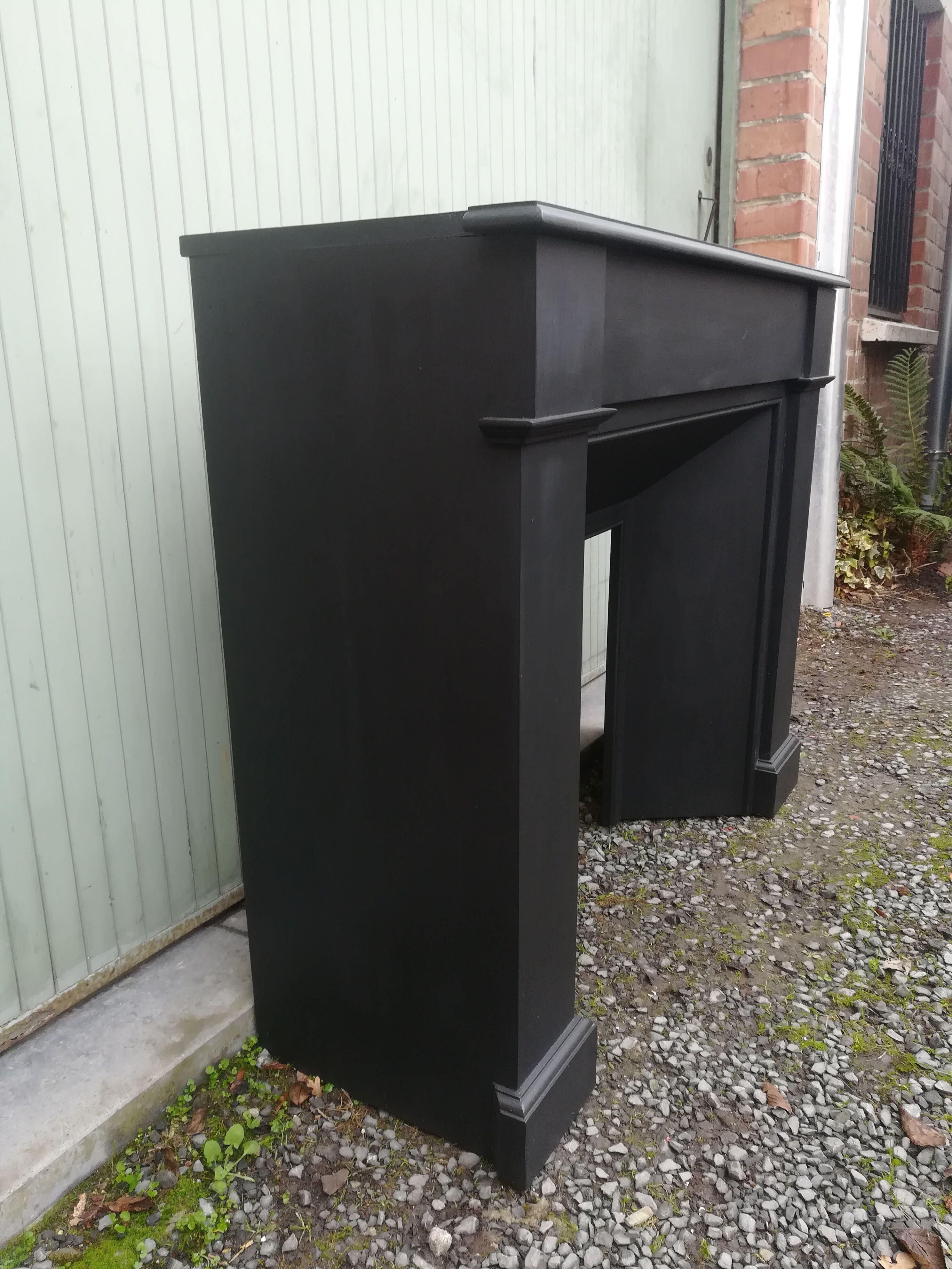 Black patina fireplace coat