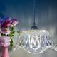Vintage molded glass lampshade pendant light - tableware collection -