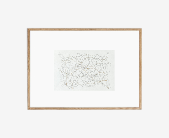 Dessin 48X33 réalisé et signé par l'artiste italienne Maria Chiara Re. 2022.