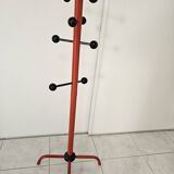 Black and red floor coat rack Italy 1980s Italian design style space age modernist