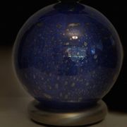 Vintage blue and gold blown glass lamp from the 80s/90s