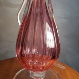 murano lamp glass blown pink Italy 1950 a 60