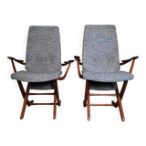 Pair of scandinavian mechanism armchairs from the 1970s