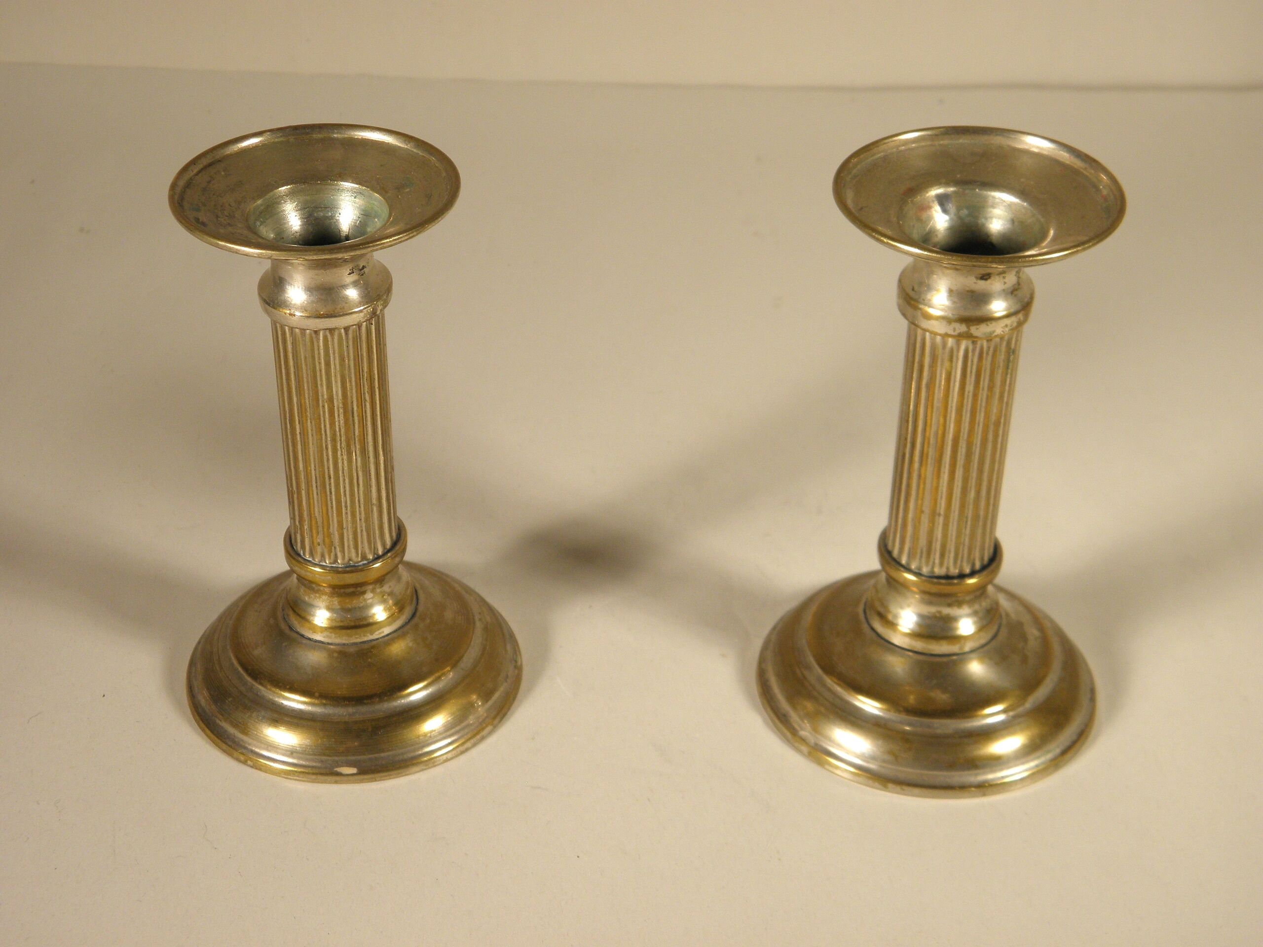 Pair of silver candlesticks 12 cm