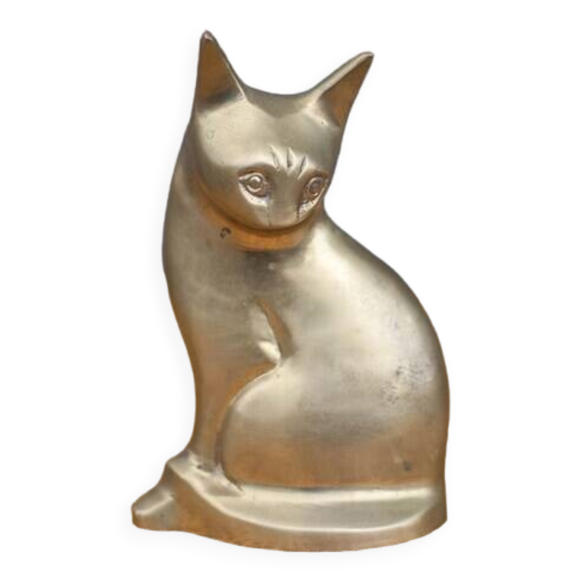 Vintage statue, brass cat statue, cat figurine, cat statue, collection, brass cat